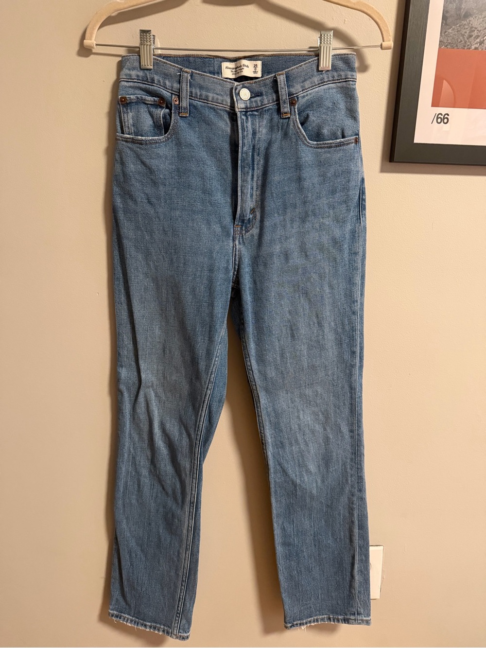 Abercrombie & Fitch Ankle Straight Ultra High-Rise jeans
